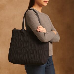 Puma Black Quilted Tote Bag Gym Bag Everyday